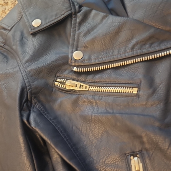 BLANKNYC Motorcycle Navy Blue Jacket Size S - Picture 4 of 6